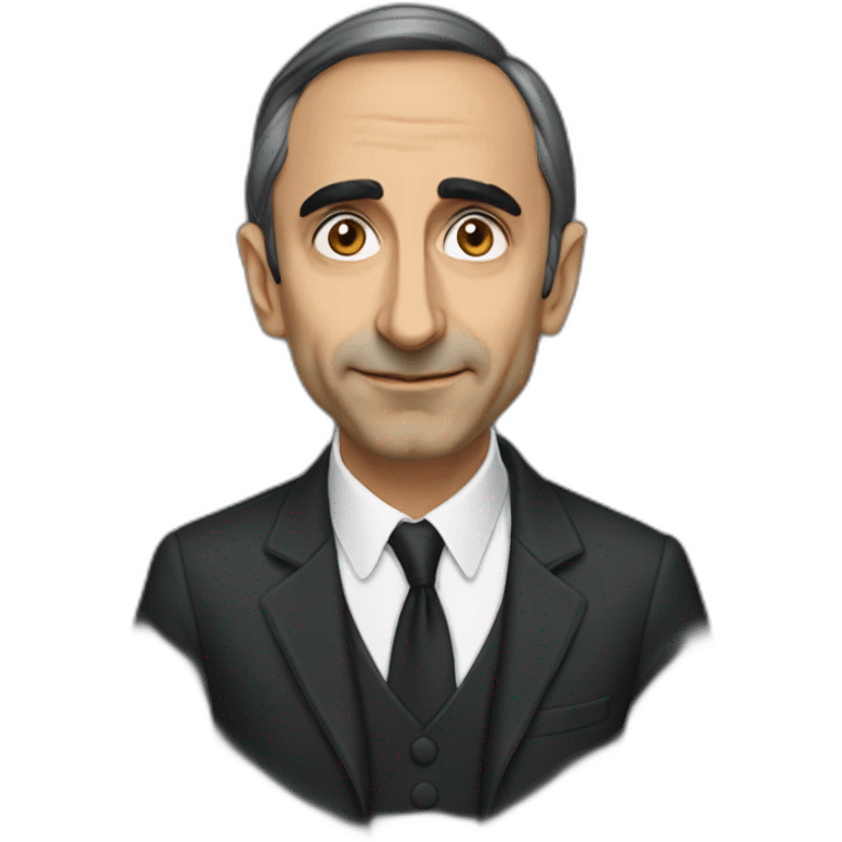 Érick Zemmour in black emoji