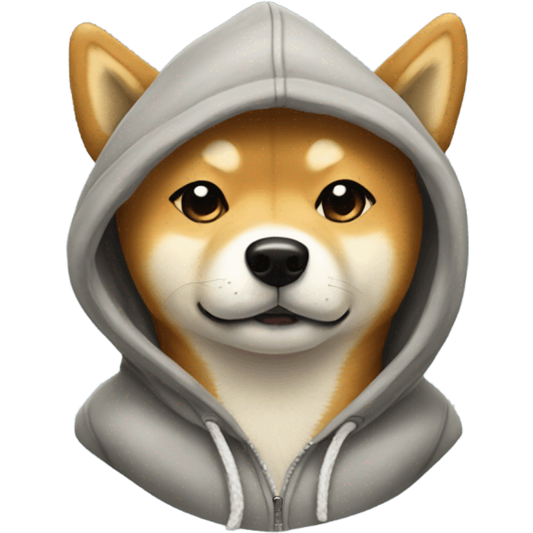 Shiba Inu wearing a hoodie emoji