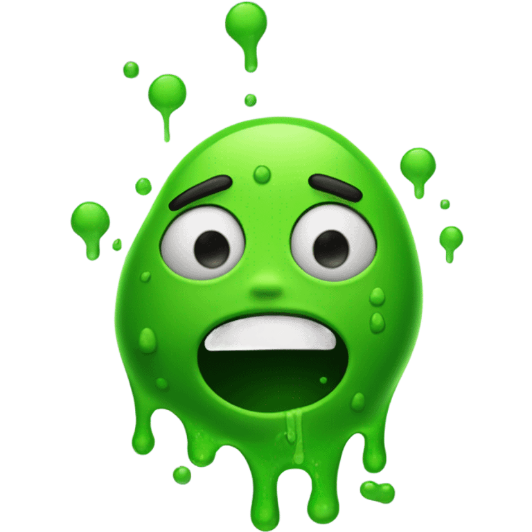 sick person covered in green slime  emoji