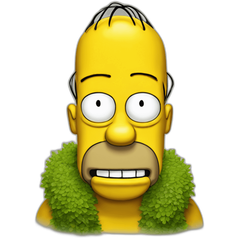 homer simpson hedge emoji