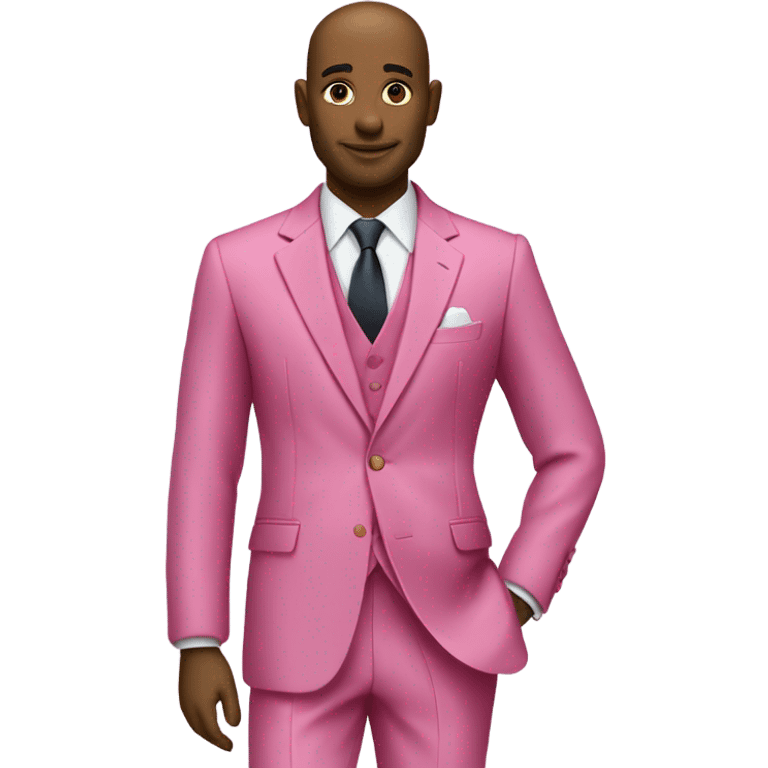 Banker in velvet pink suit emoji