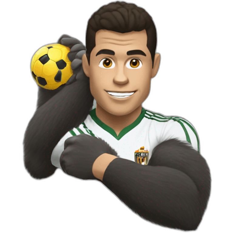 Gorilla with Cristiano Ronaldo emoji