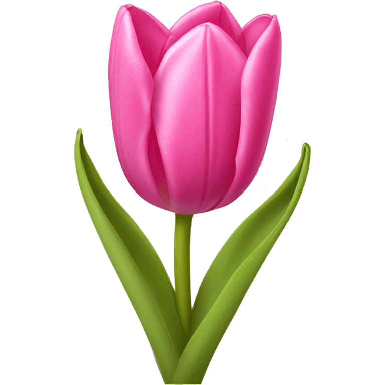 Pink tulips with a bow emoji