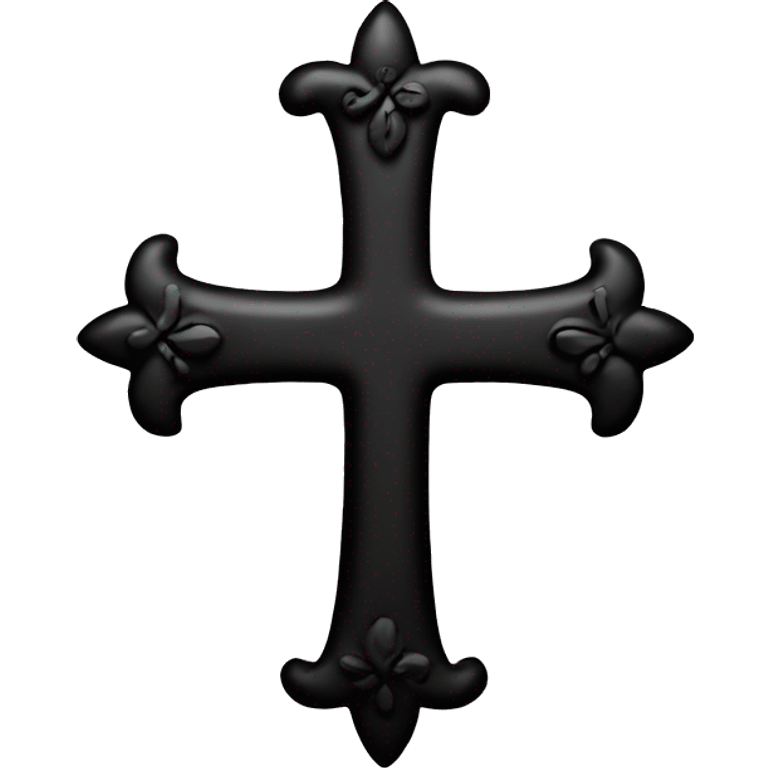 black decorative cross emoji