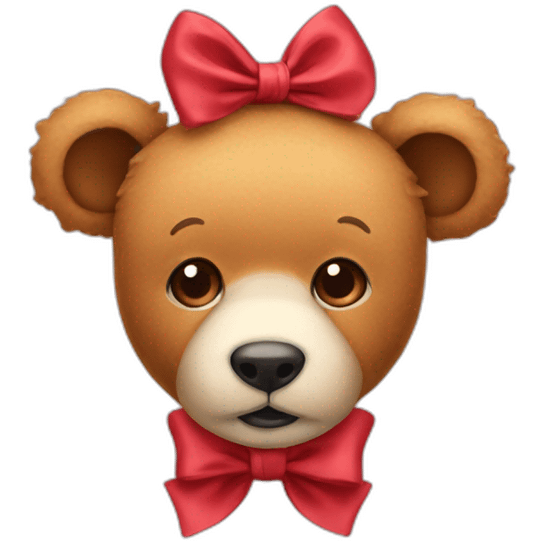 teddy with a bow emoji