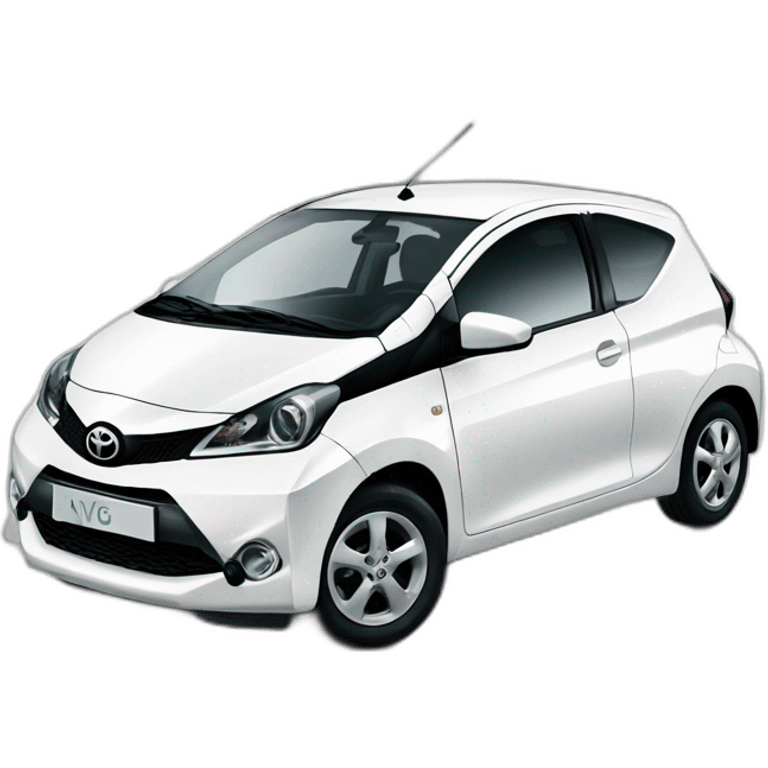 2012 white Toyota Aygo emoji