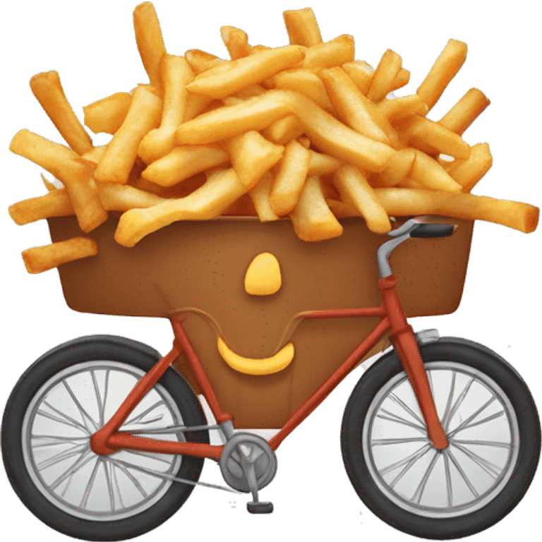 Poutine qui fait du vélo  emoji