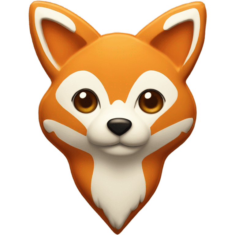 Fox heart cookie emoji