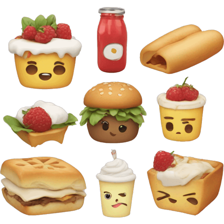 Cute food aesthetics  emoji