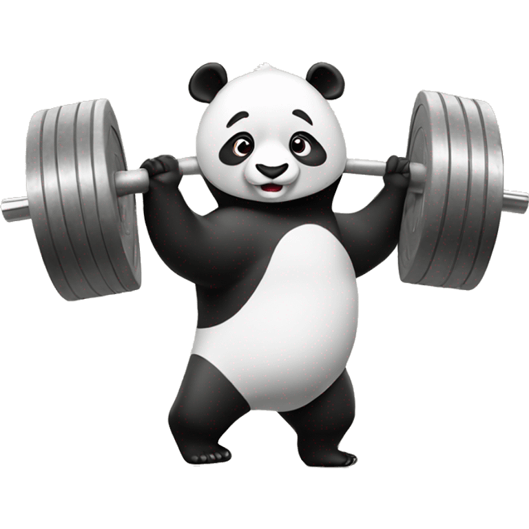 Panda Olympic lifting emoji