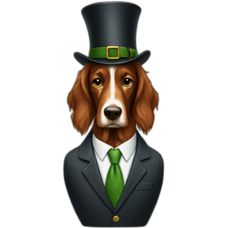 irish setter dressed like businessman emoji