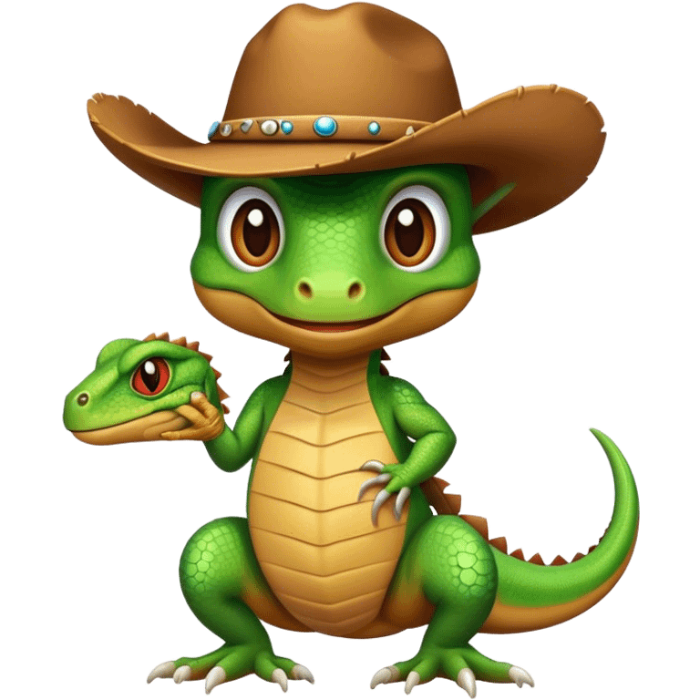 a cowboy lizard emoji