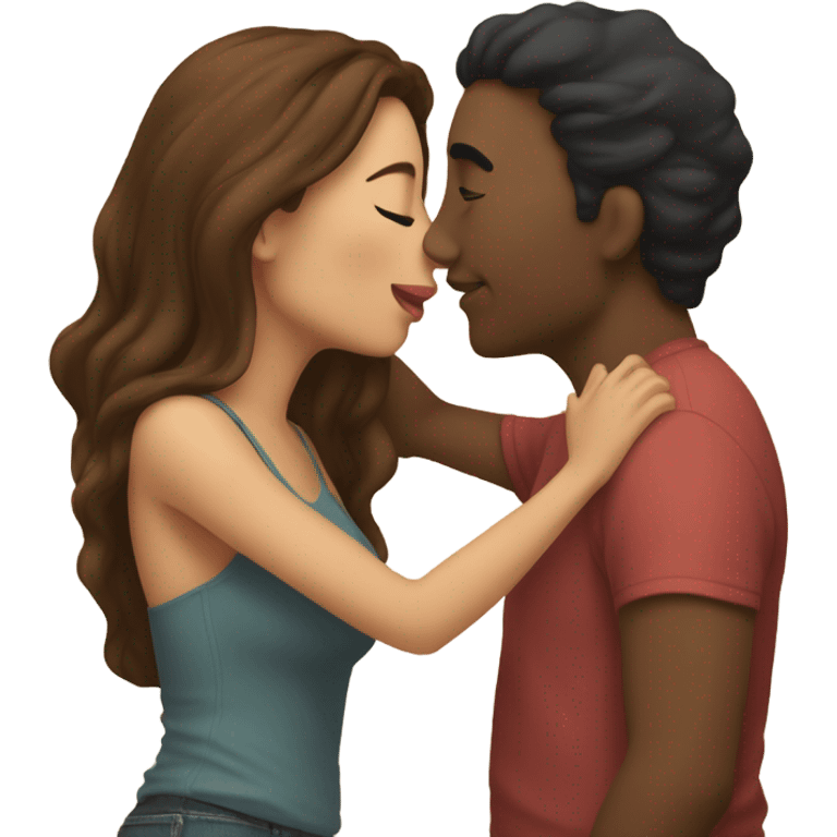 people kissing emoji