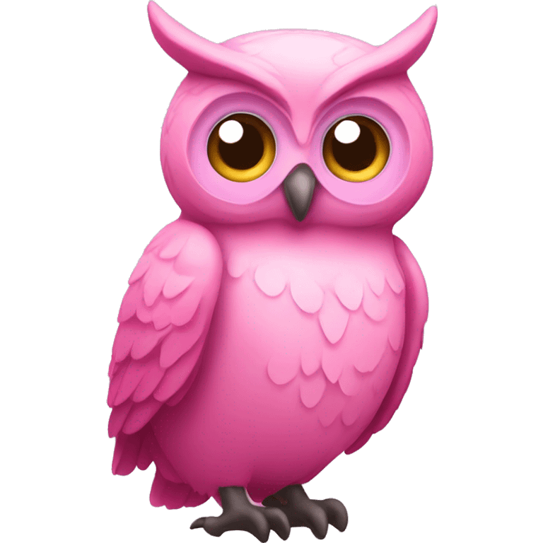 Pink owl emoji