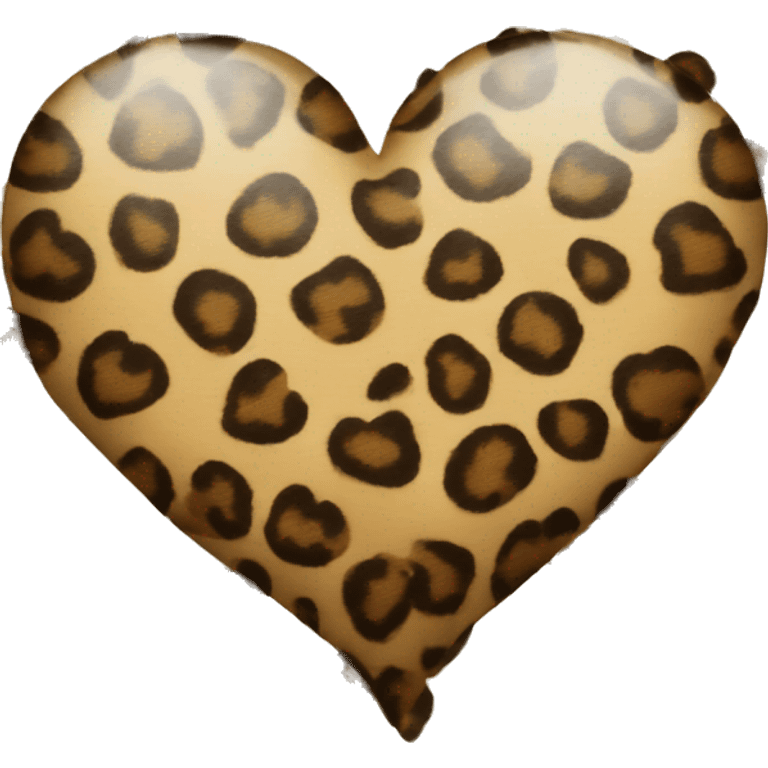 heart with leopard print emoji