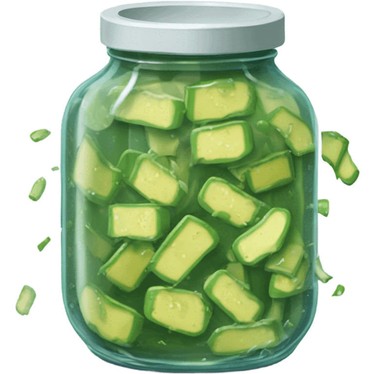 Broken jar of pickles emoji