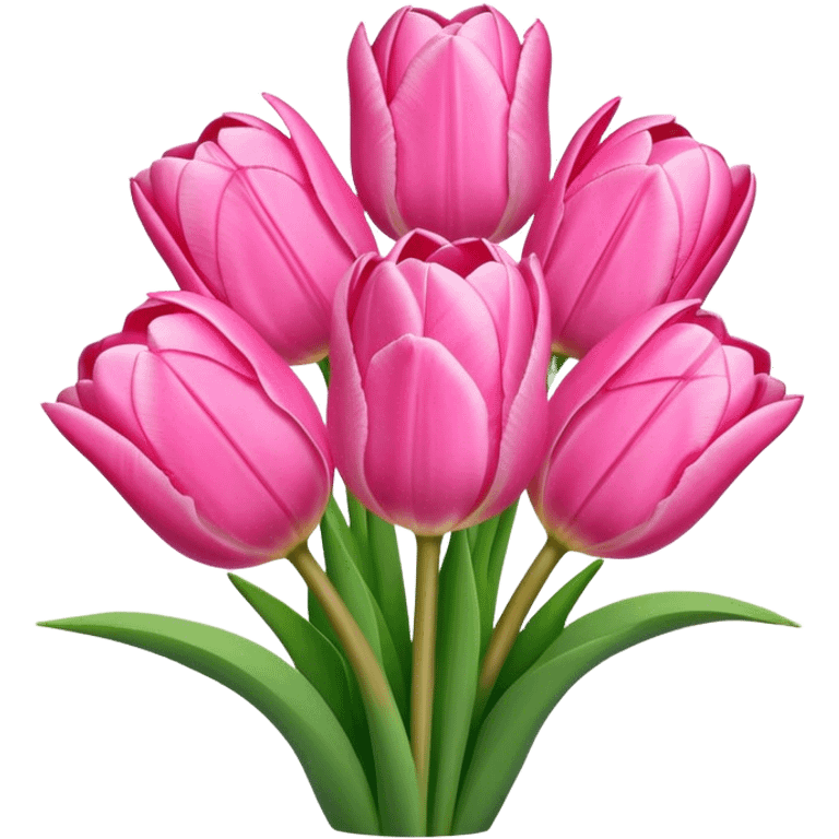 Bouquet of pink tulips emoji