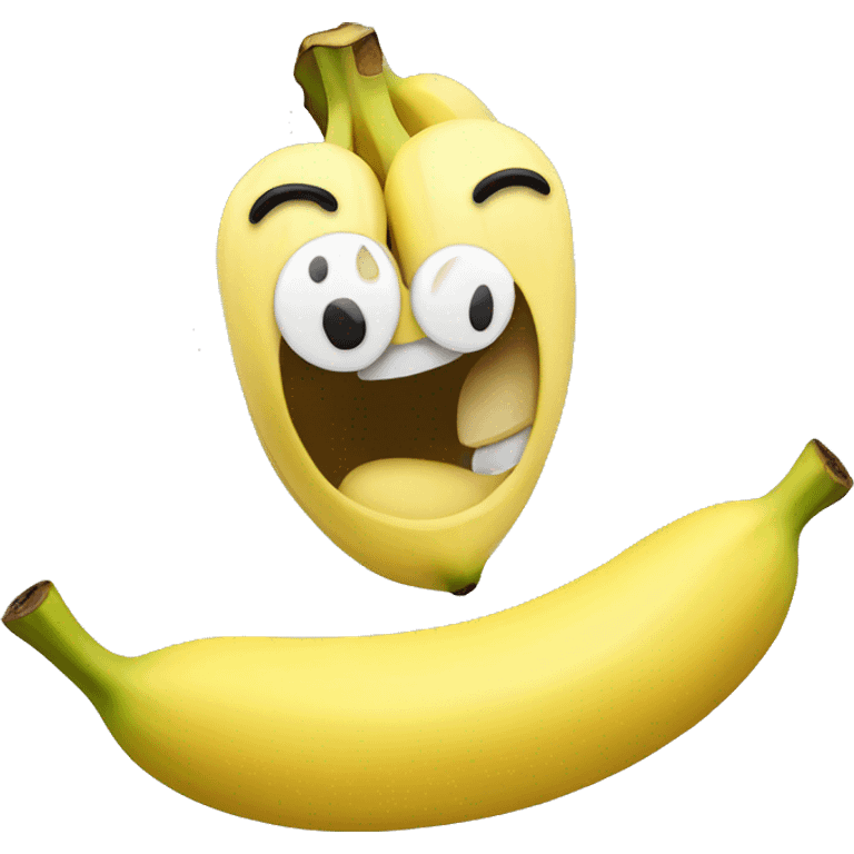 Banana and mouth  emoji