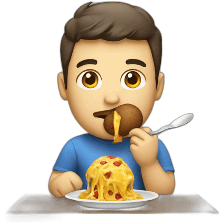 Developer eating emoji