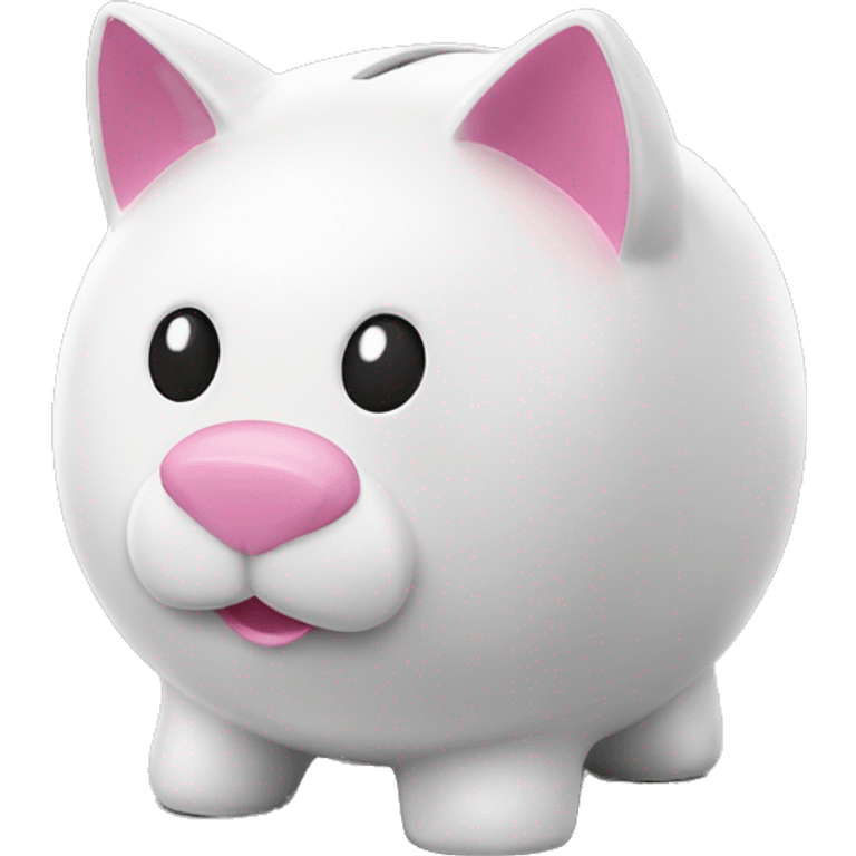 cat piggy bank side view emoji