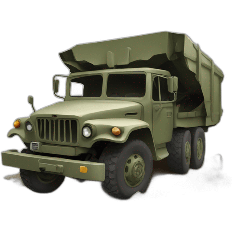 Crashed army truck emoji