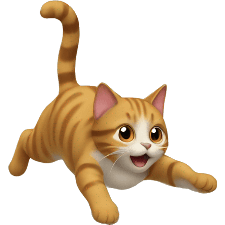 cat jumping from a bridge emoji