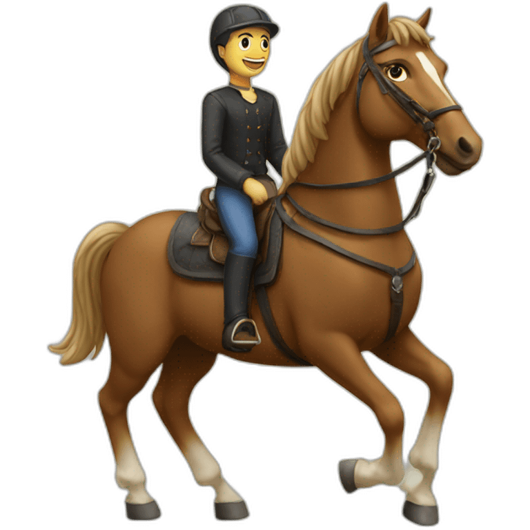 chat sur un cheval emoji