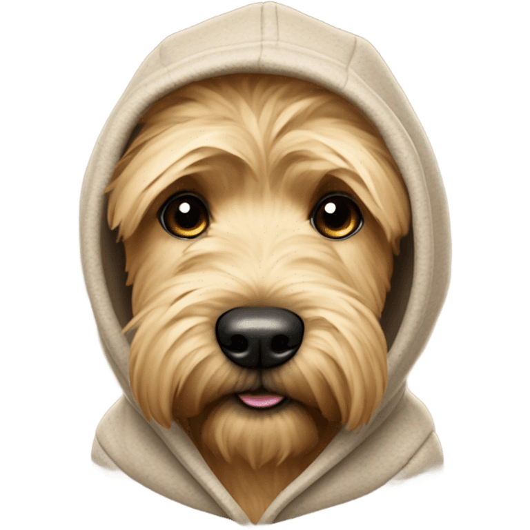 wheaten terrier in a hoodie emoji