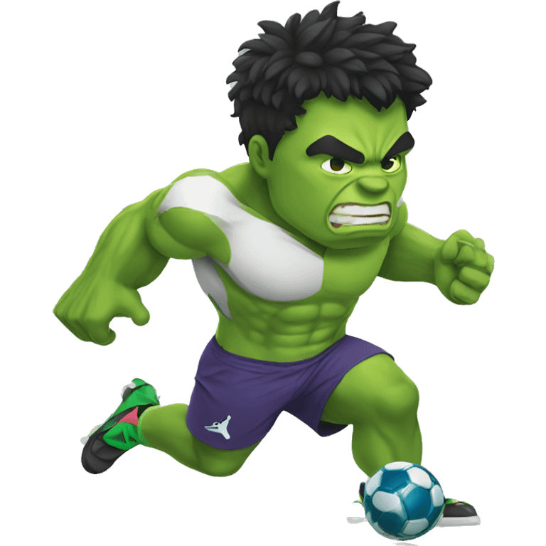 hulk playing soccer emoji