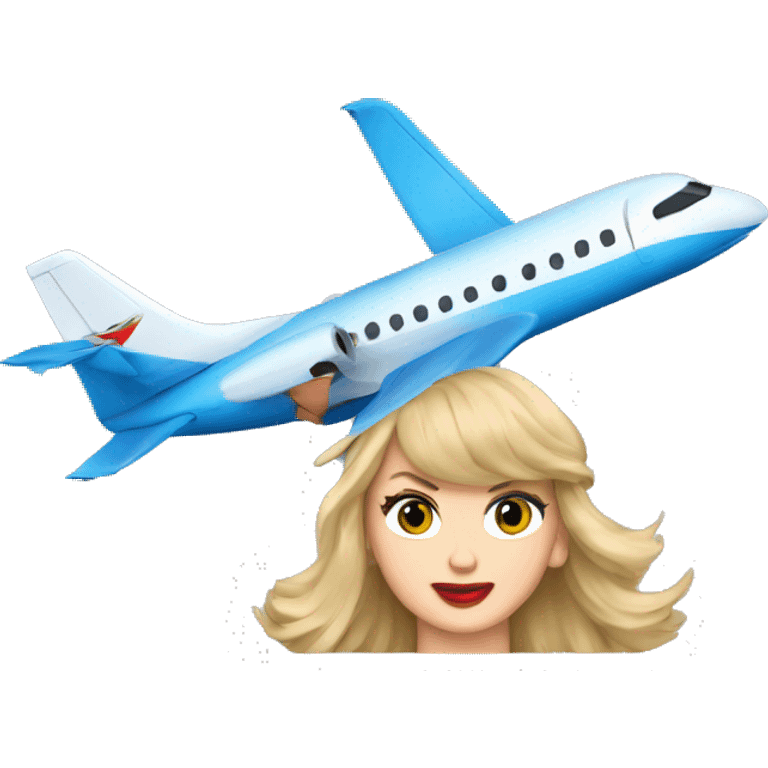 taylor swift riding a jet plane emoji