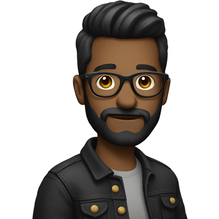 hipster dark wear emoji