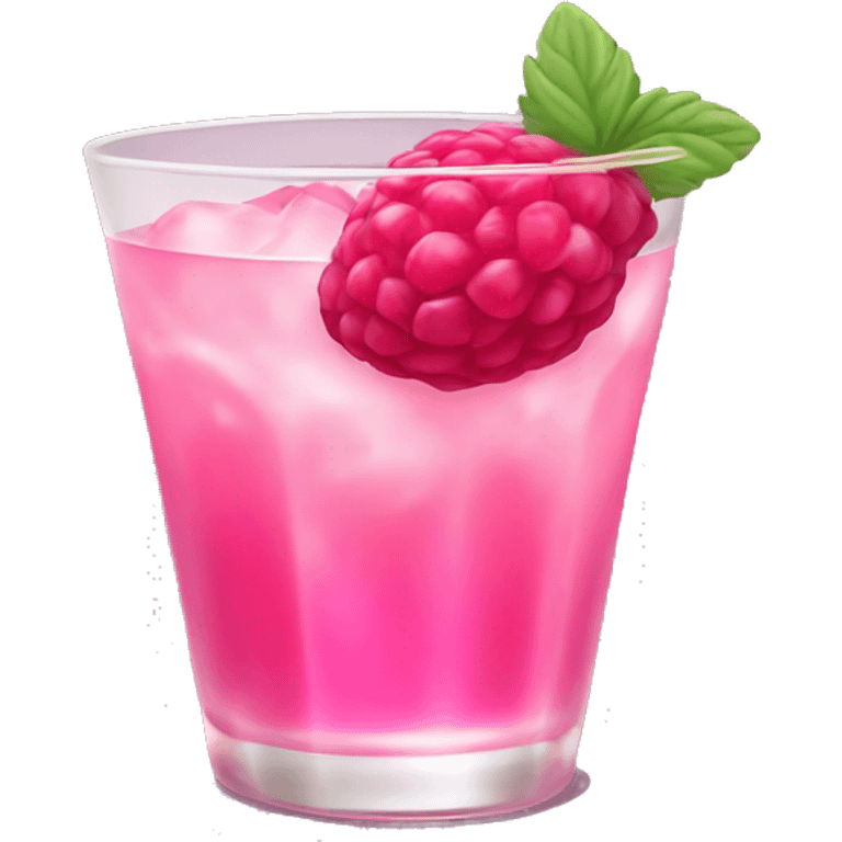 Pink raspberry cocktail drink emoji