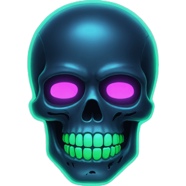 neon glowing skull emoji