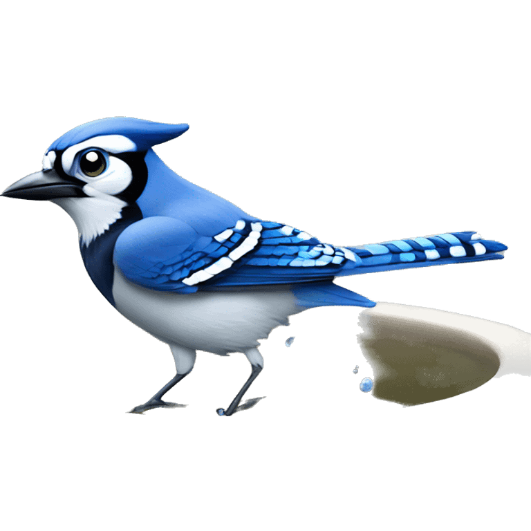 bluejay in bird bath emoji