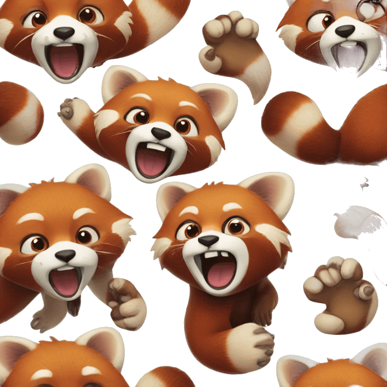 red panda shouting  emoji