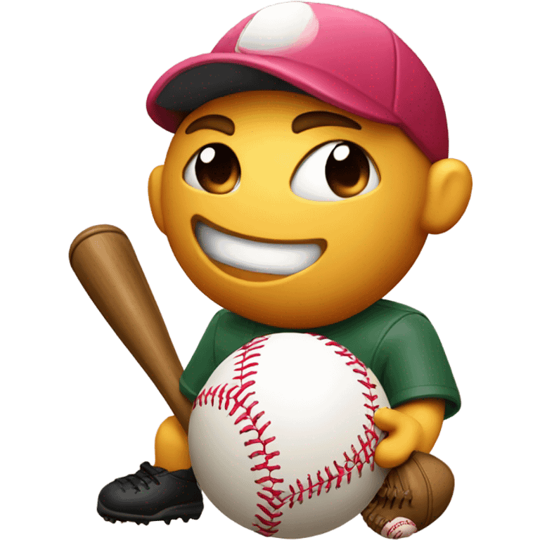 Rose playing baseball emoji