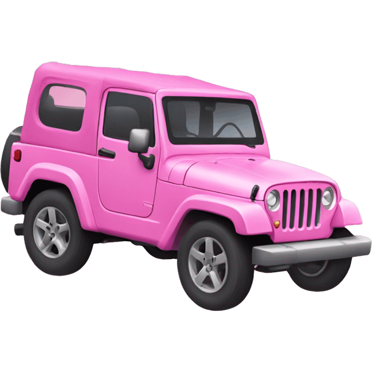 Pink jeep  emoji