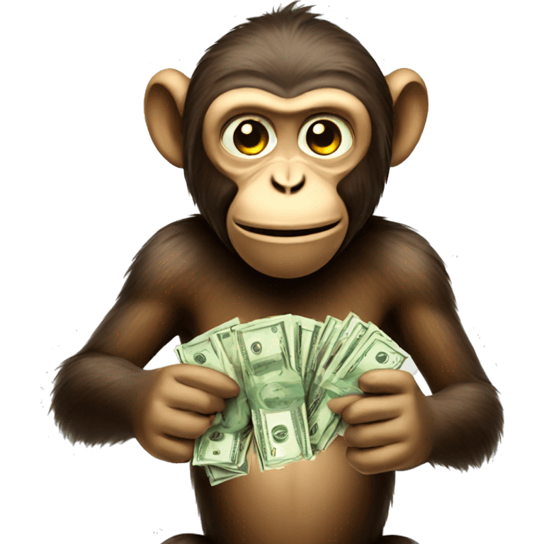 Monkey with money  emoji