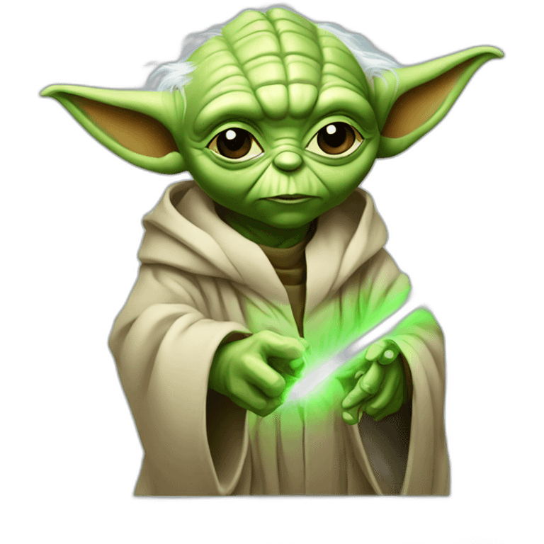 yoda holding laser emoji