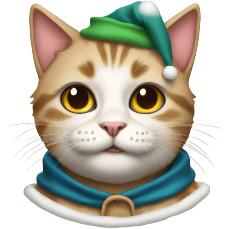 santa cat boy portrait emoji