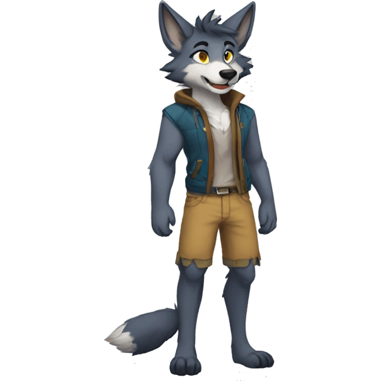 Anthro Wolf Sona Full Body emoji