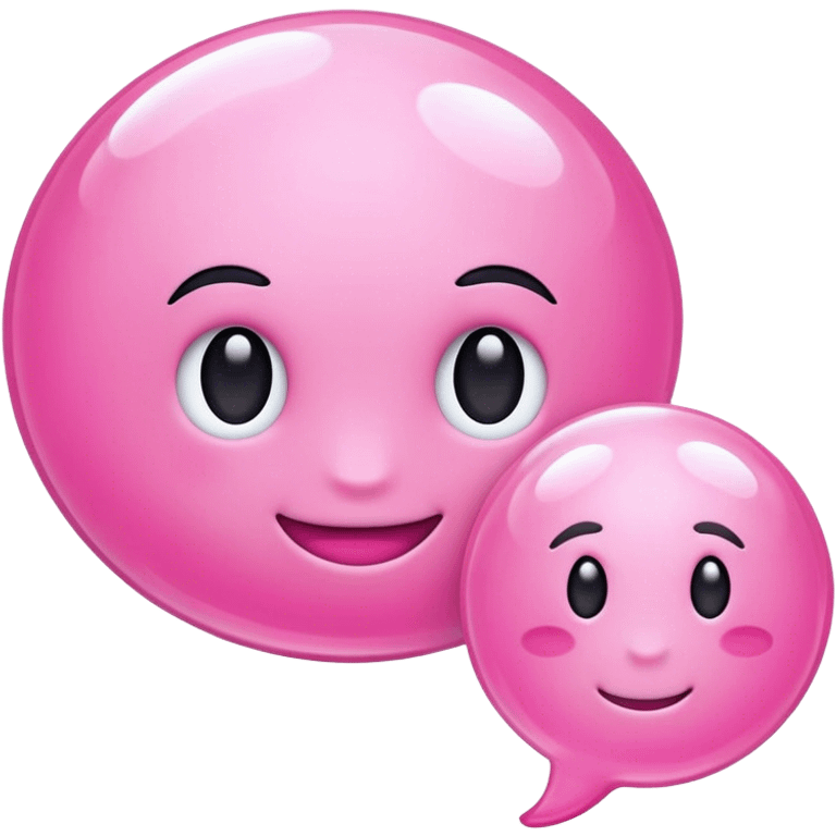 Pink iOS emoji bubble emoji