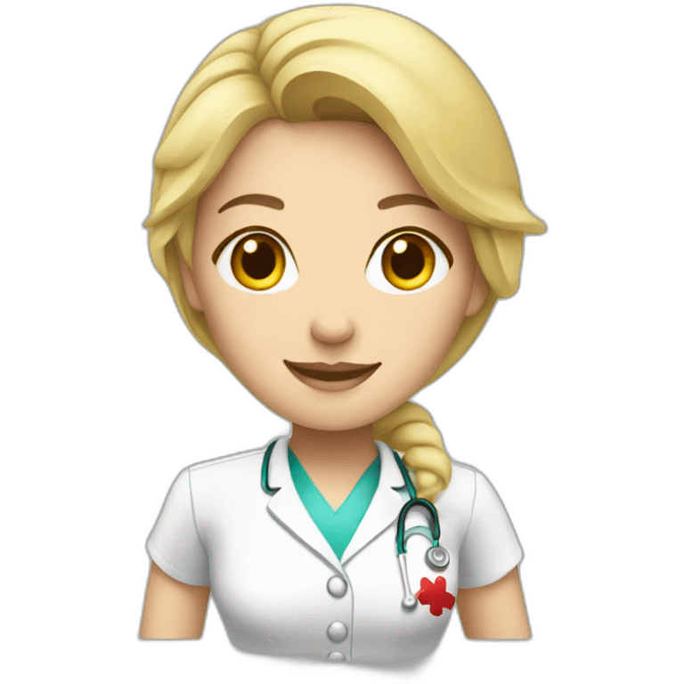 blonde woman nurse emoji