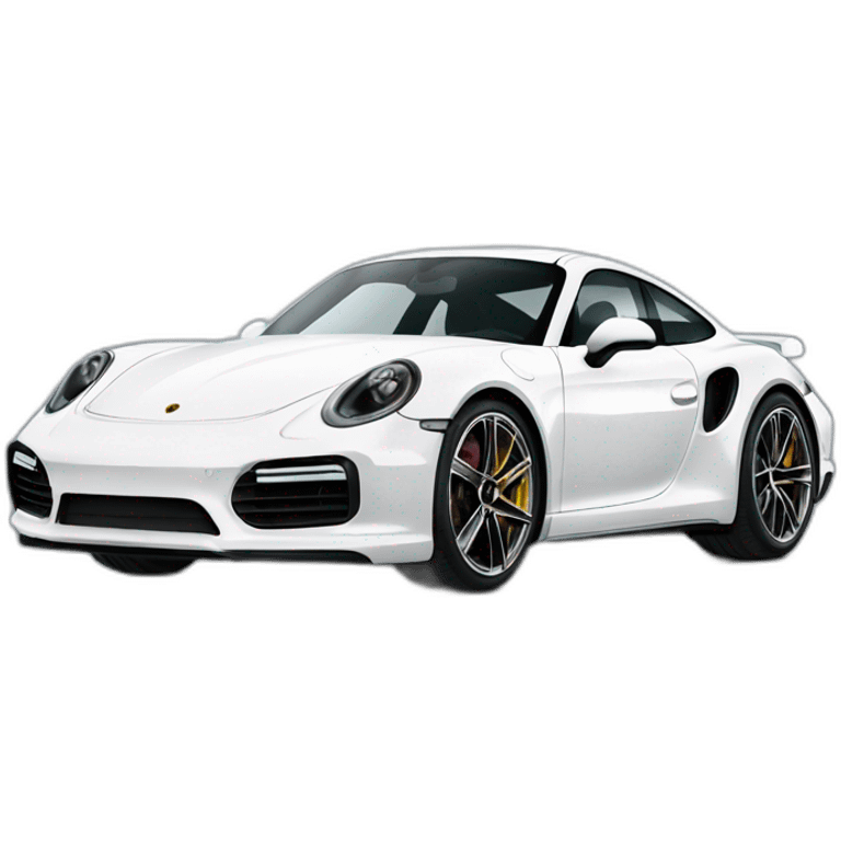 white porsche turbo s gt emoji