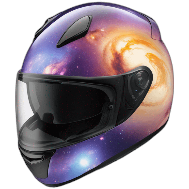 galaxy chrome motorcycle helmet emoji