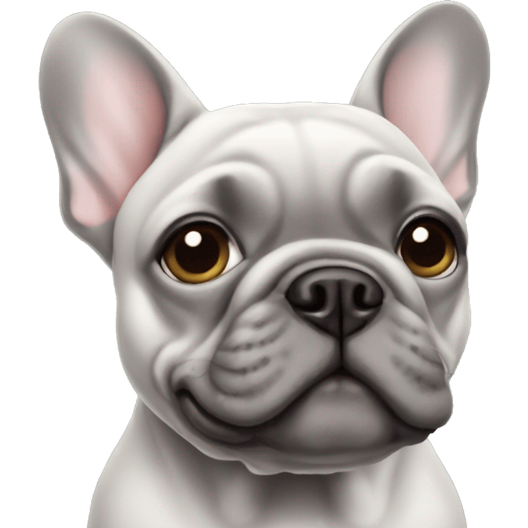 grey french bulldog emoji