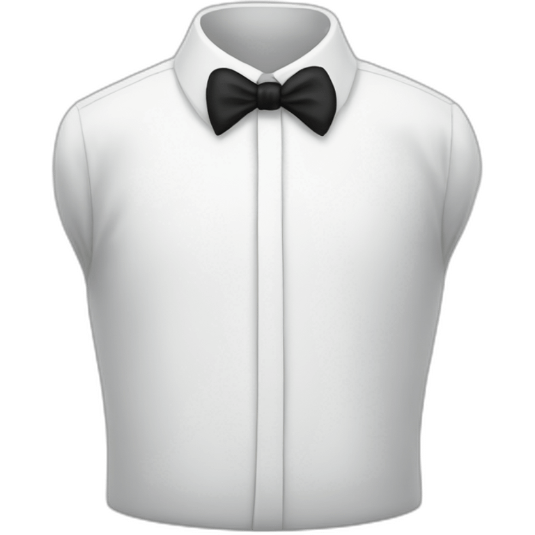 White shirt with a black tie emoji