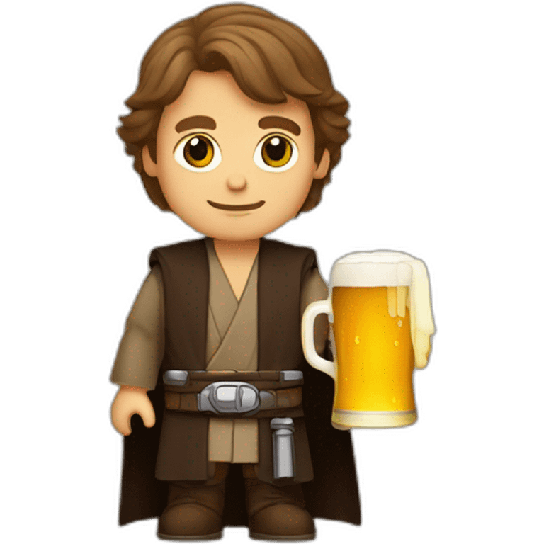 Anakin Skywalker with beer emoji