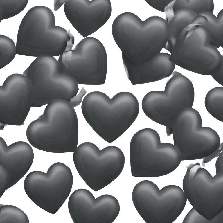 gothic black iron heart emoji