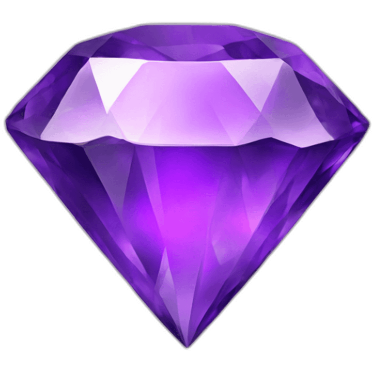 Purple crystal diamond shape emoji